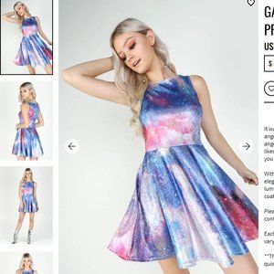 "ORIGINAL" GALAXY ANGEL ICED VELVET PRINCESS SKATER DRESS - Size S - Blackmilk
